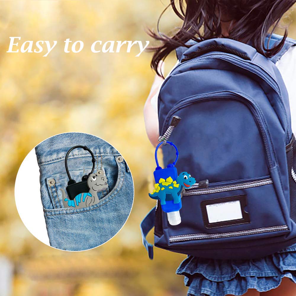 ICHOEEU cordon silicone dinosaure – accessoire porte-clés pour sac à dos.