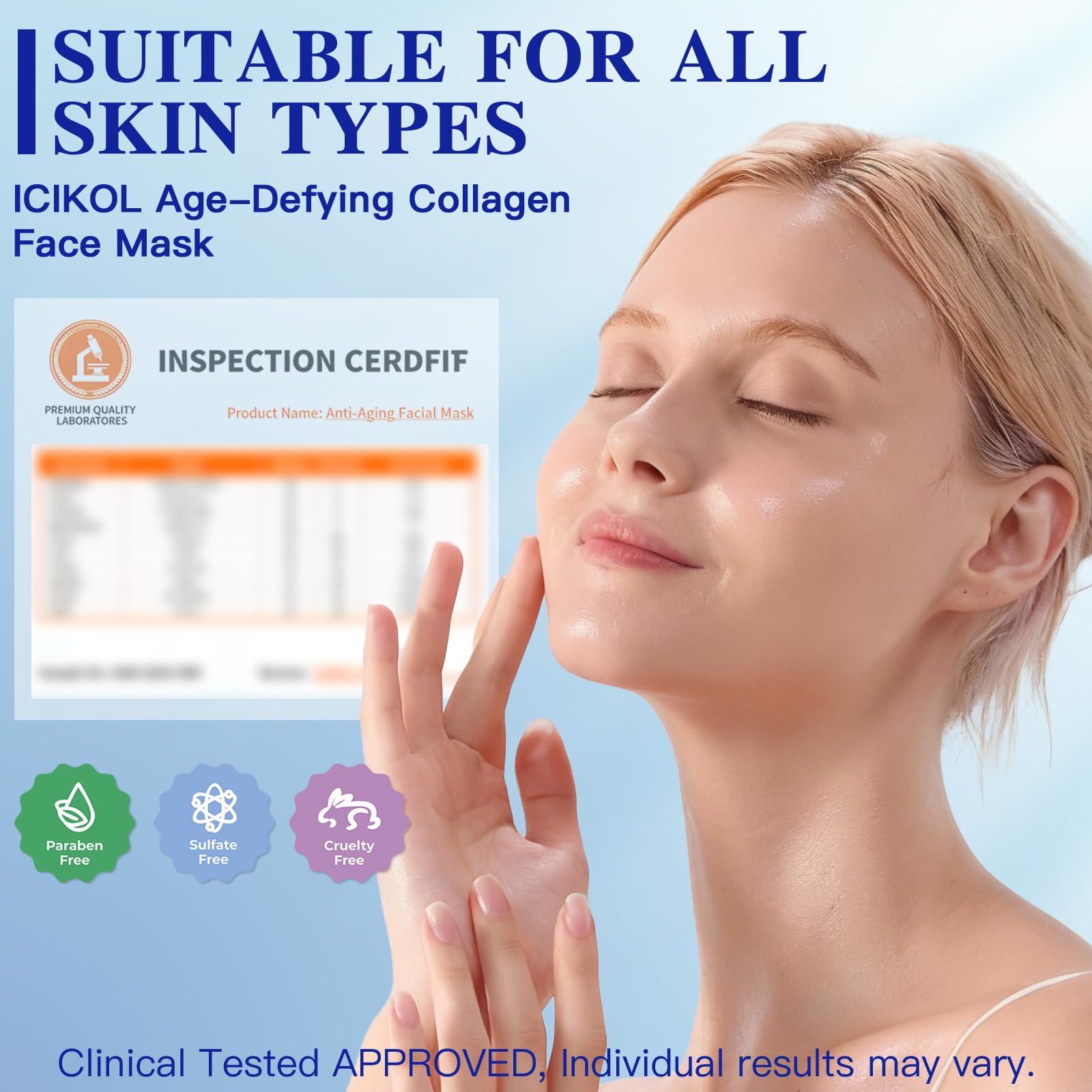 ICIKOL Masque texteure gel doux: sensation fraîche et hydratante immédiate.