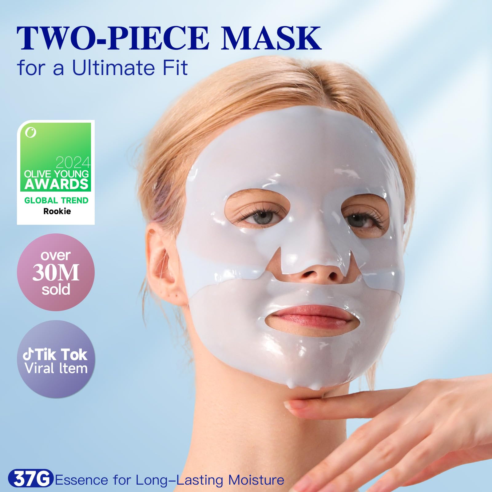 ICIKOL Masque visage acide hyaluronique: hydratation durable pour peau rebondie.