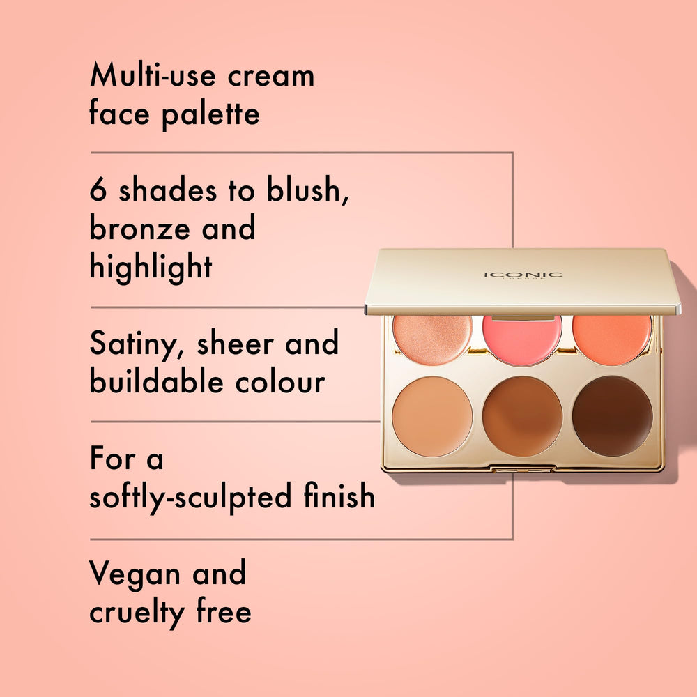 Rose Blush Iconic London swatch sur peau, effet rosé naturel.