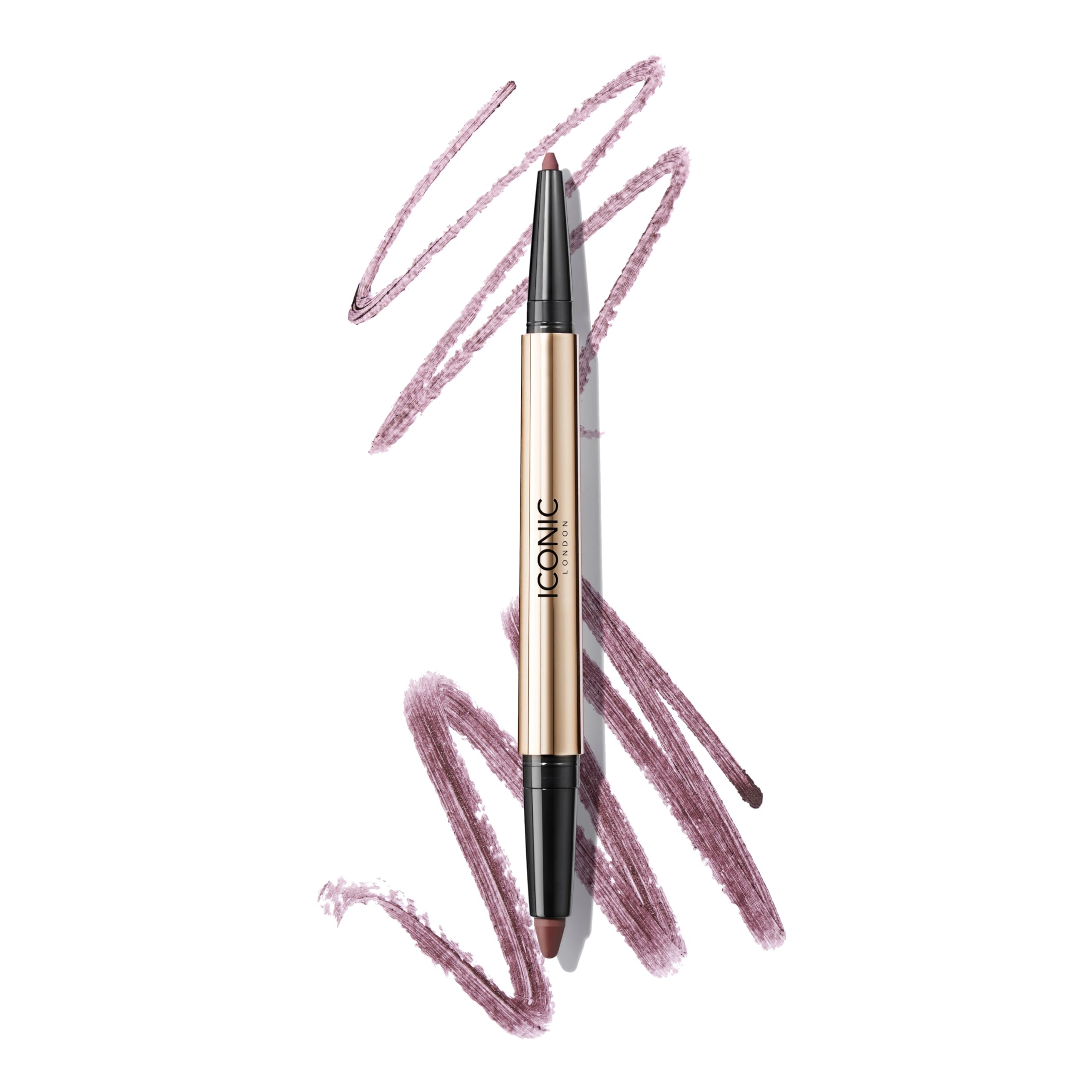 ICONIC LONDON Smokey Eye Duo Eyeliner: emballage et swatches révélant des teintes riches.