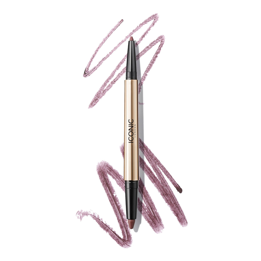 ICONIC LONDON Smokey Eye Duo Eyeliner: emballage et swatches révélant des teintes riches.