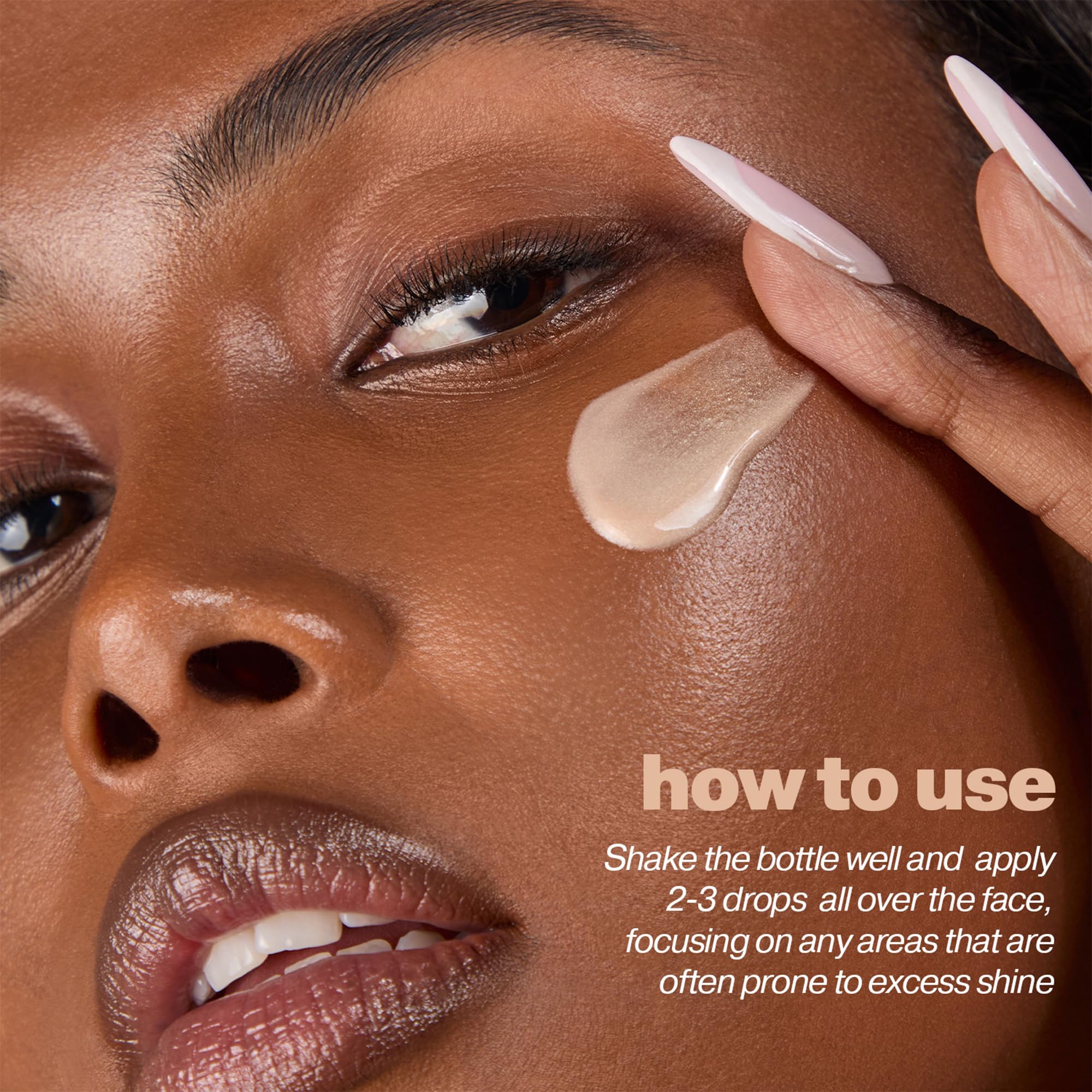 ICONIC LONDON Underglow Primer on porcelain skin with demi-matte glow