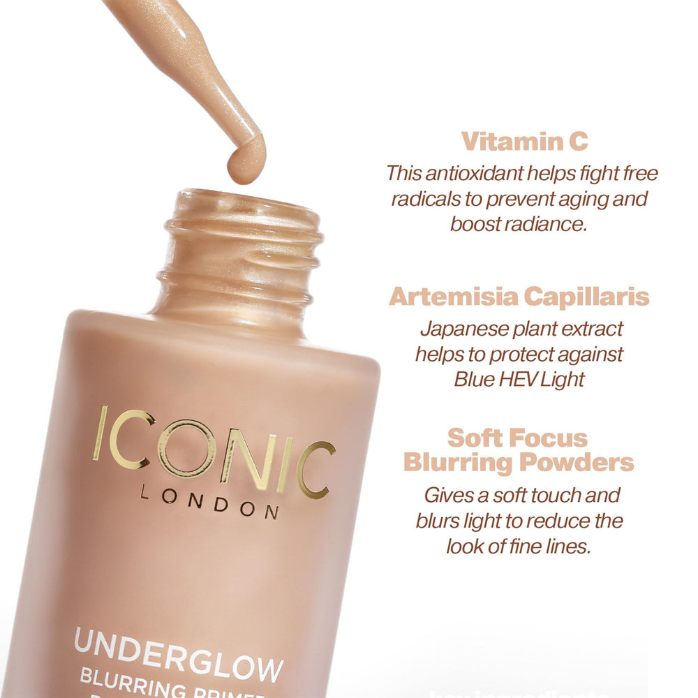 ICONIC LONDON Underglow Primer soft-focus canvas ready for makeup