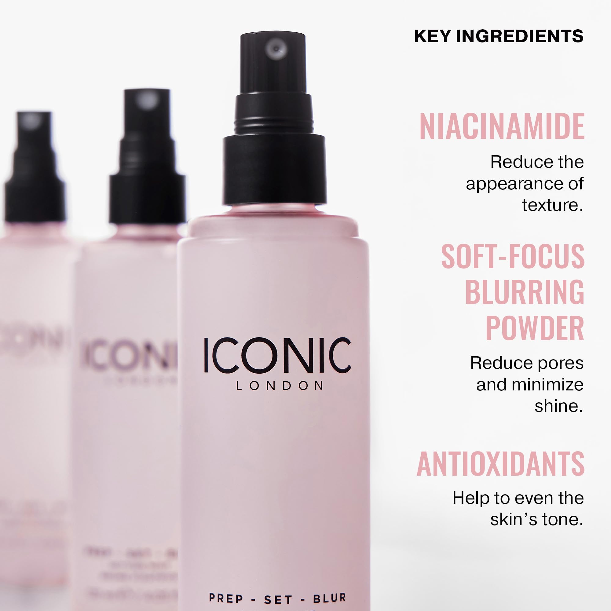 ICONIC LONDON Prep Set Blur idéal pour les journées bien remplies et les soirées