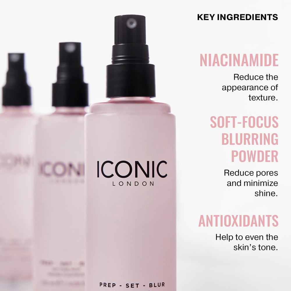 ICONIC LONDON Prep Set Blur idéal pour les journées bien remplies et les soirées