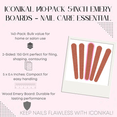 Iconikal lime à ongles 5 pouces portable, idéal pour sac.