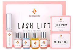 IconSign Lash Lift Kit package with shields and pads for professional results.