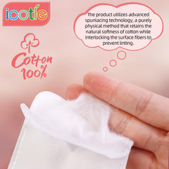 Disques ICOTLE sans peluches, texture lisse pour démaquillage net