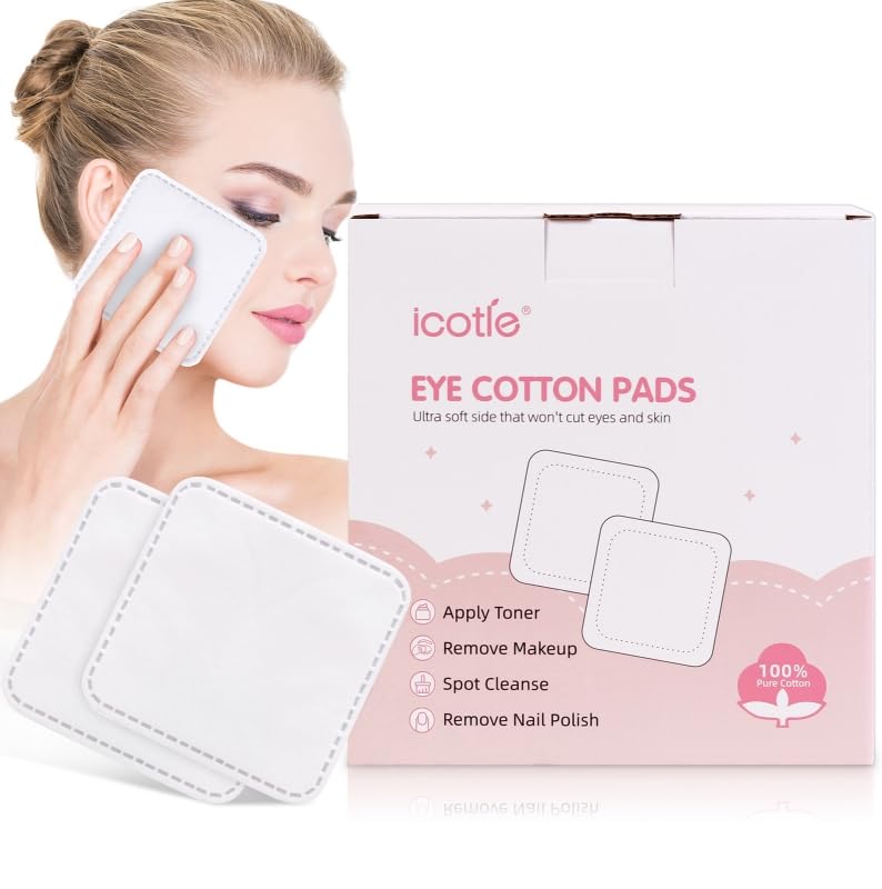 Disques ICOTLE pour les yeux, coton ultra doux et démaquillage en douceur