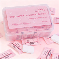 Serviettes compressées ICOTLE jetables, absorbantes et durables pour tâches quotidiennes.