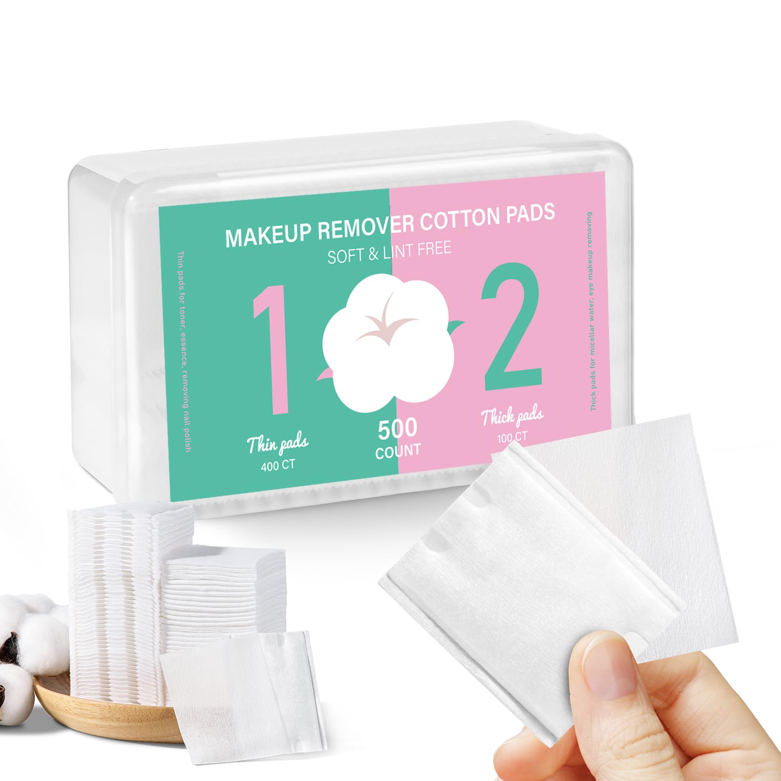 ICOTLE disques coton épais pour démaquillage en douceur.