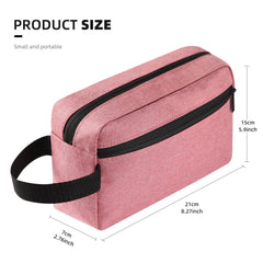 Icramsy sac toilette voyage Rose Poudré intérieur impermeable: protege les articles.