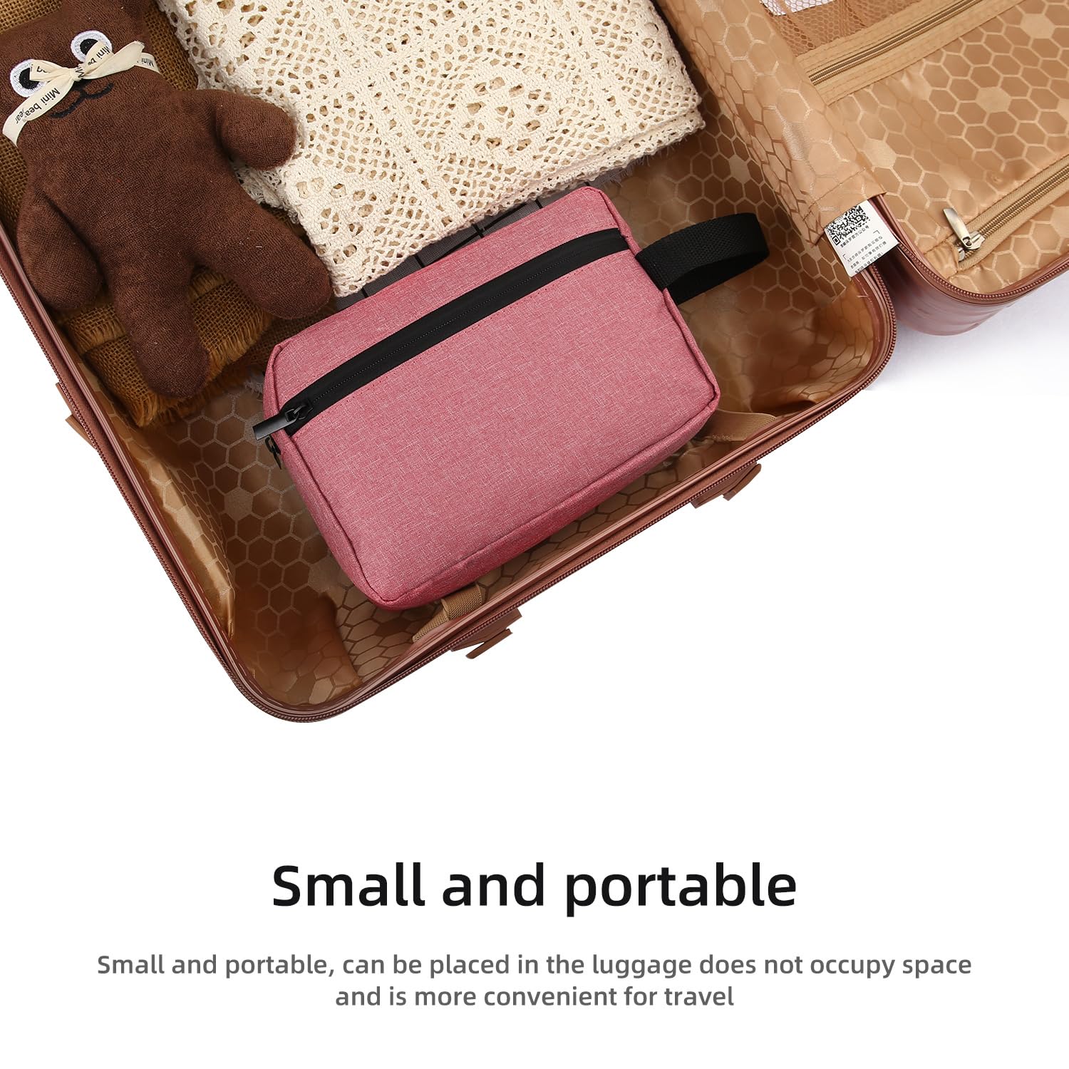 Icramsy sac toilette voyage Rose Poudré design polyvalent pour voyages et fitness.