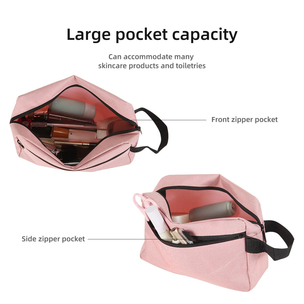 Icramsy Trousse de toilette rose grande capacité pour tous vos essentiels.
