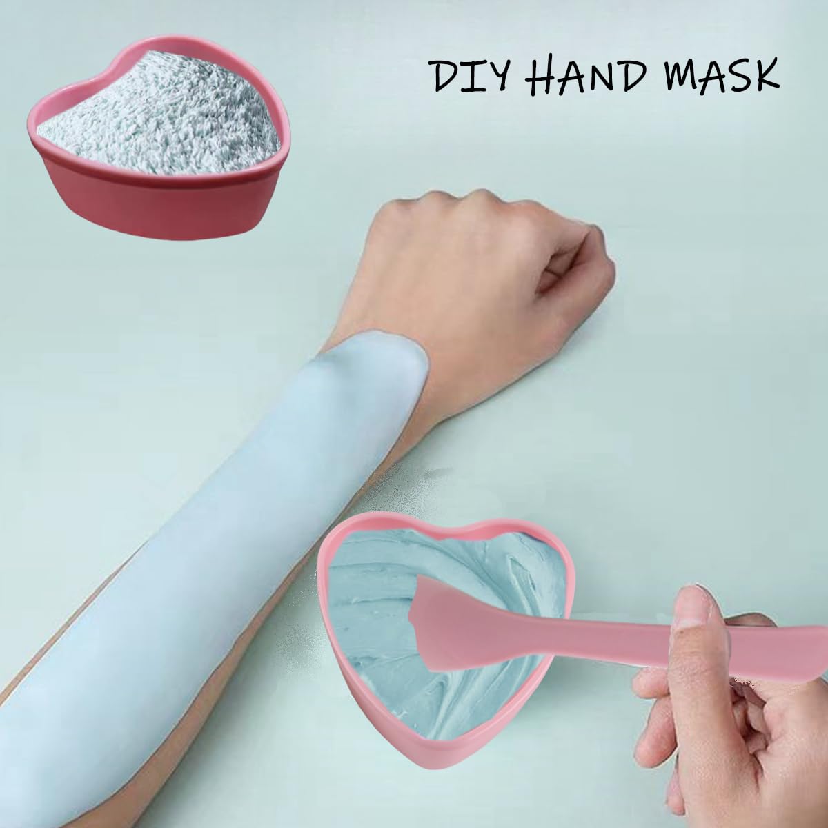 Détail des bols cœur pour une touche esthétique.