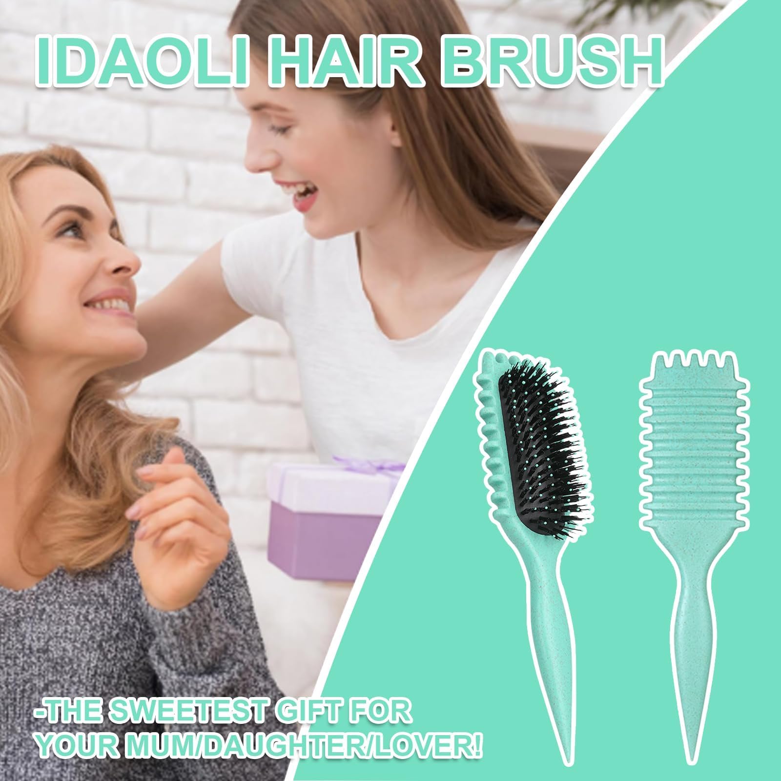 La brosse iDAOLI démêle en douceur sans casser les cheveux bouclés.