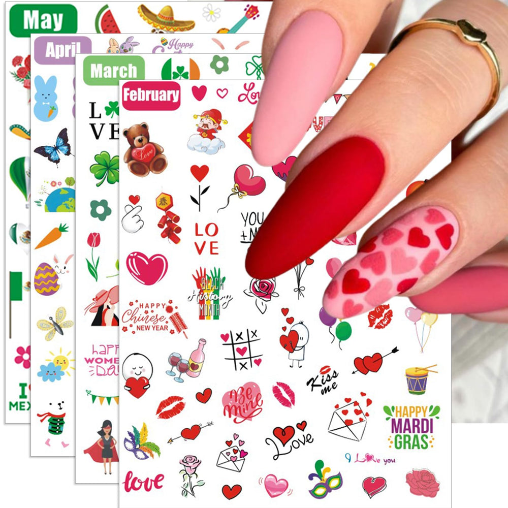 IDDFEVE autocollants ongles – collection mensuelle, motifs tendance.