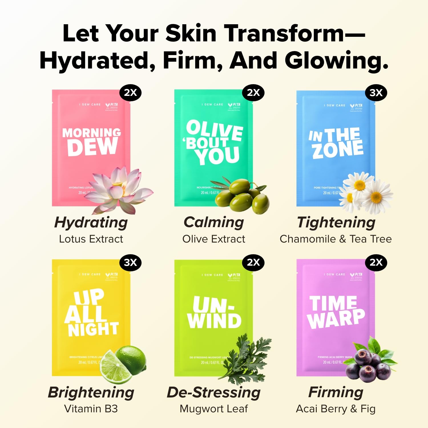 I DEW CARE Morning Dew collagen mask delivers a dewy, moisturized look