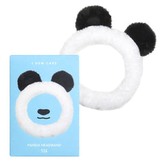 Bandeau Visage Panda I DEW CARE pour visage, retient les cheveux lors du lavage.