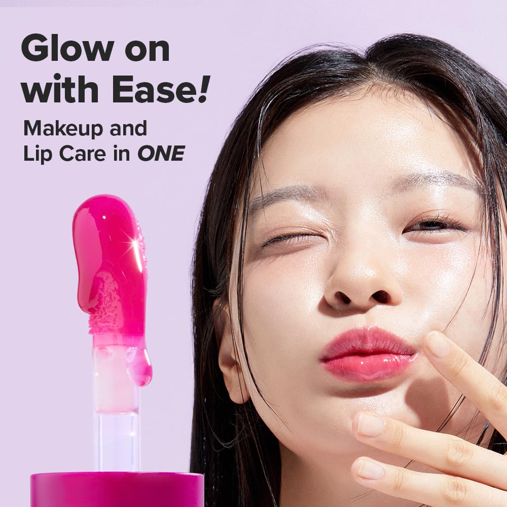 I DEW CARE gloss à lèvres Raspberry, confort durable face au dessèchement.