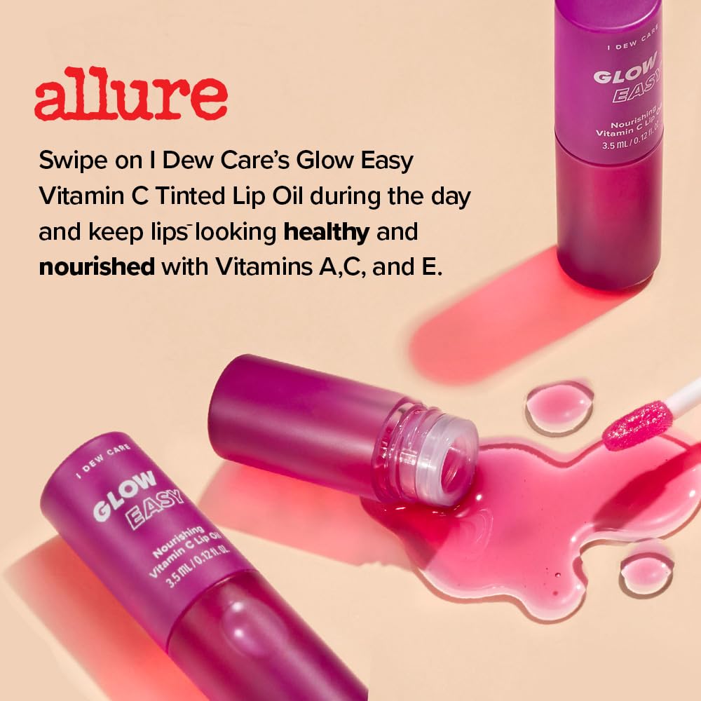 I DEW CARE gloss à lèvres Raspberry, douceur et protection quotidiennes.