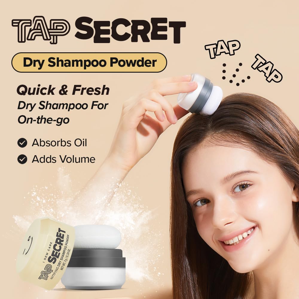 I DEW CARE Tap Secret Trio, absorption du sébum et rafraîchit les cheveux.