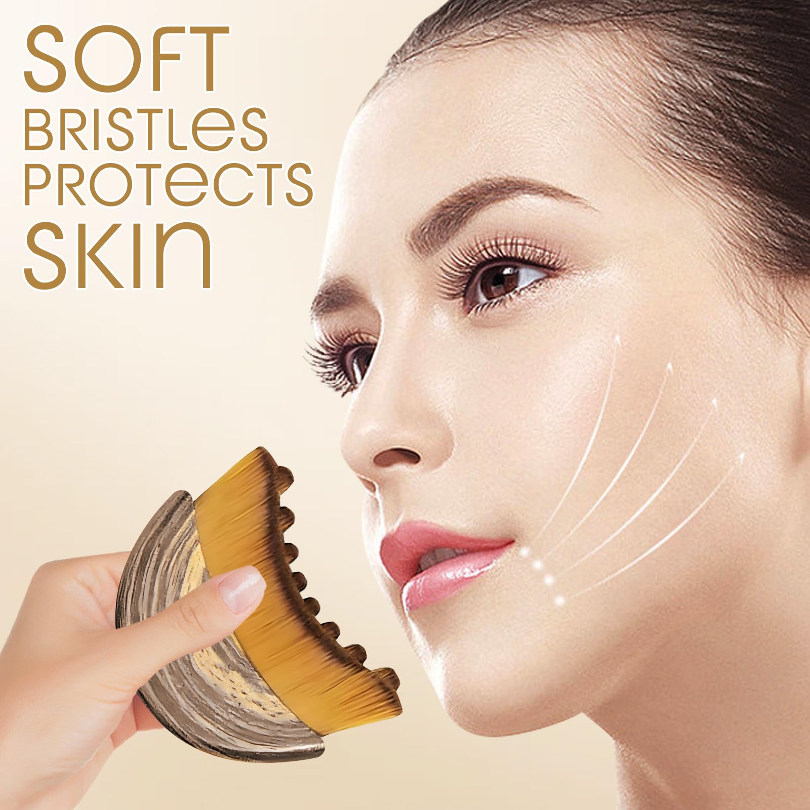 IDFXP brosse poils ultra-doux, massage en douceur pour peau sensible
