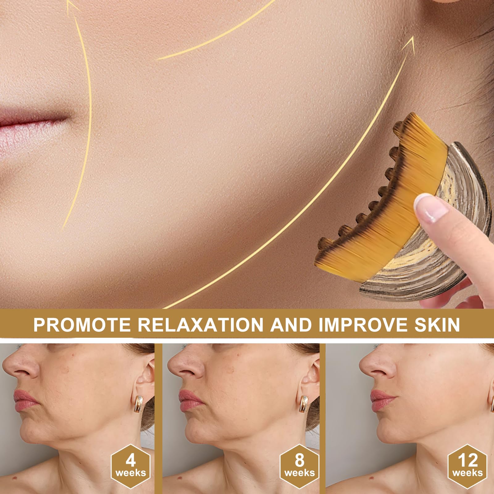 IDFXP brosse visage lymphatique pour les pommettes, éclat naturel et fraîcheur