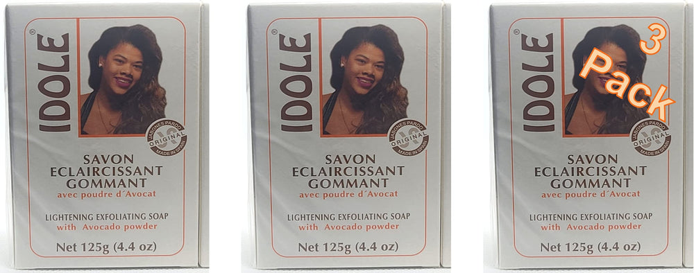 Idole savon exfoliant avocat poudre – emballage 3-pack, pratique pour routine beauté