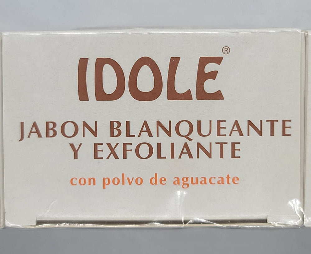 Idole savon exfoliant avocat poudre – extérieur du savon affichant une exfoliation légère et purifiante