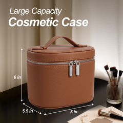 idoltimes Trousse maquillage cuir avec doublure velours pour protéger les flacons.