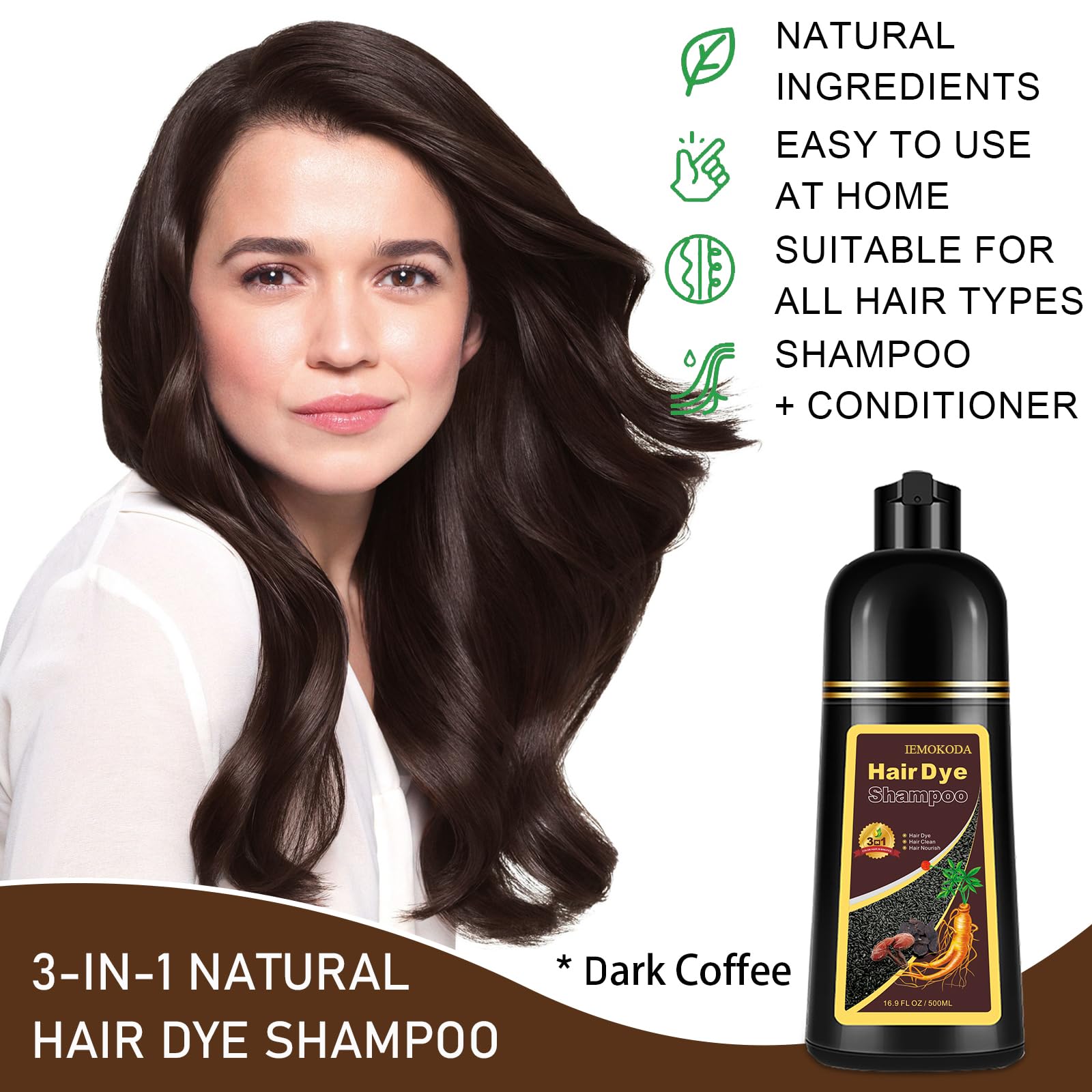 couverture des cheveux gris en 10–20 minutes avec iemokoda