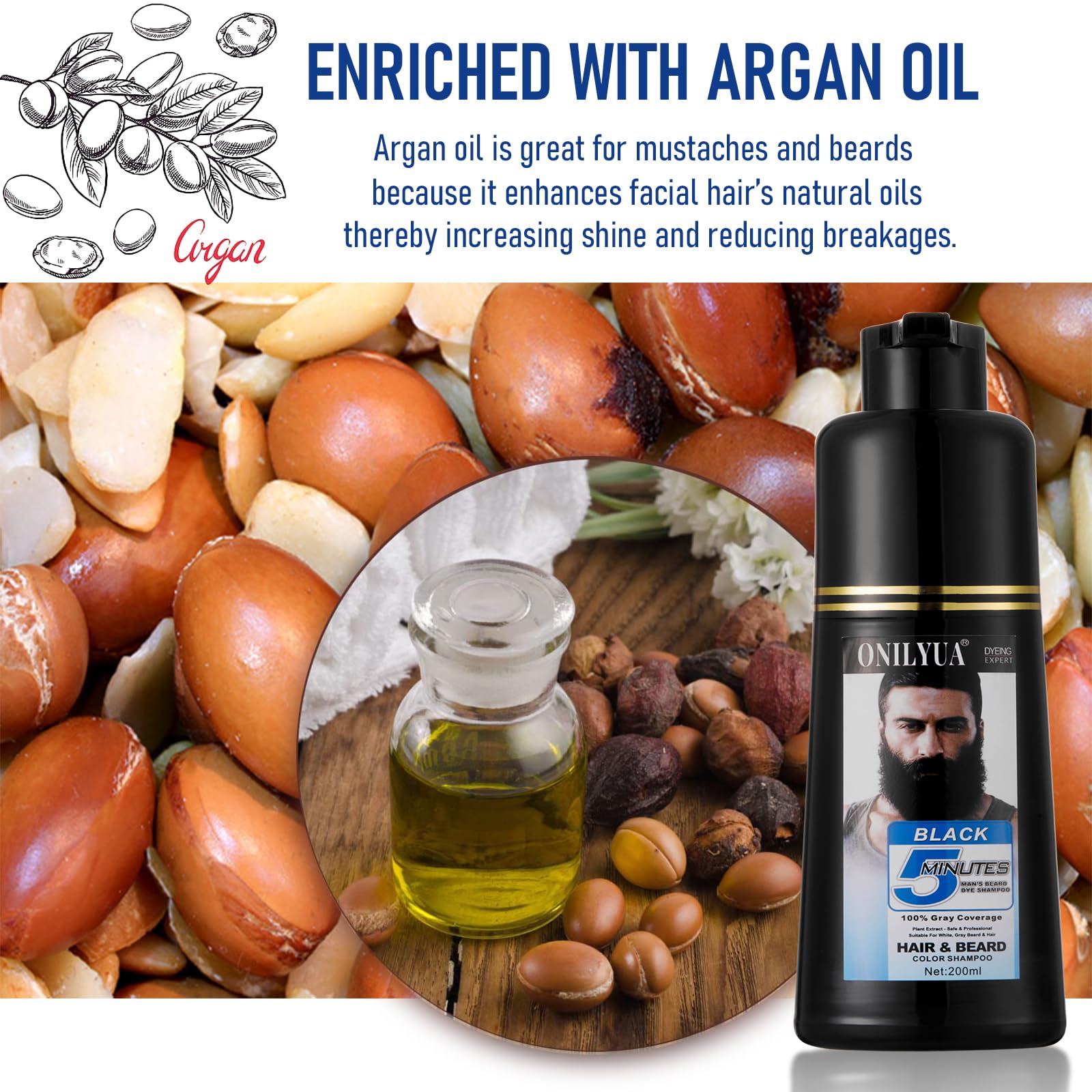 iemokoda huile argan fruit de noni: soin nourrissant pour barbe brillante