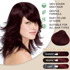 iemokoda colorant Bordeaux profond – application sur cheveux secs pour une coloration rapide