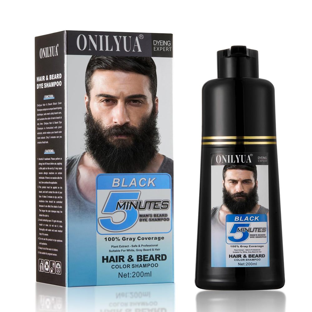 iemokoda teinture cheveux barbe noir en 5 minutes: couleur rapide et naturelle