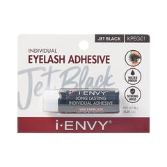 Bouteille i-ENVY lash glue noir offrant une tenue durable jusqu’à 2 semaines.