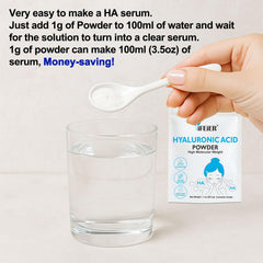 iFEiER Sérum hyaluronique clair sur peau, hydratation ciblée.