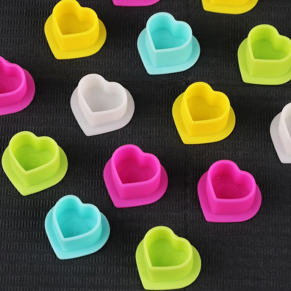 IFERO coupelles silicone cœur pigments; pratique pour transporter et stocker encre et pigments