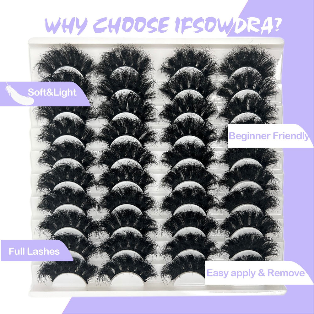 Cils IFSOWDRA look dramatique 25 mm pour regard expressif