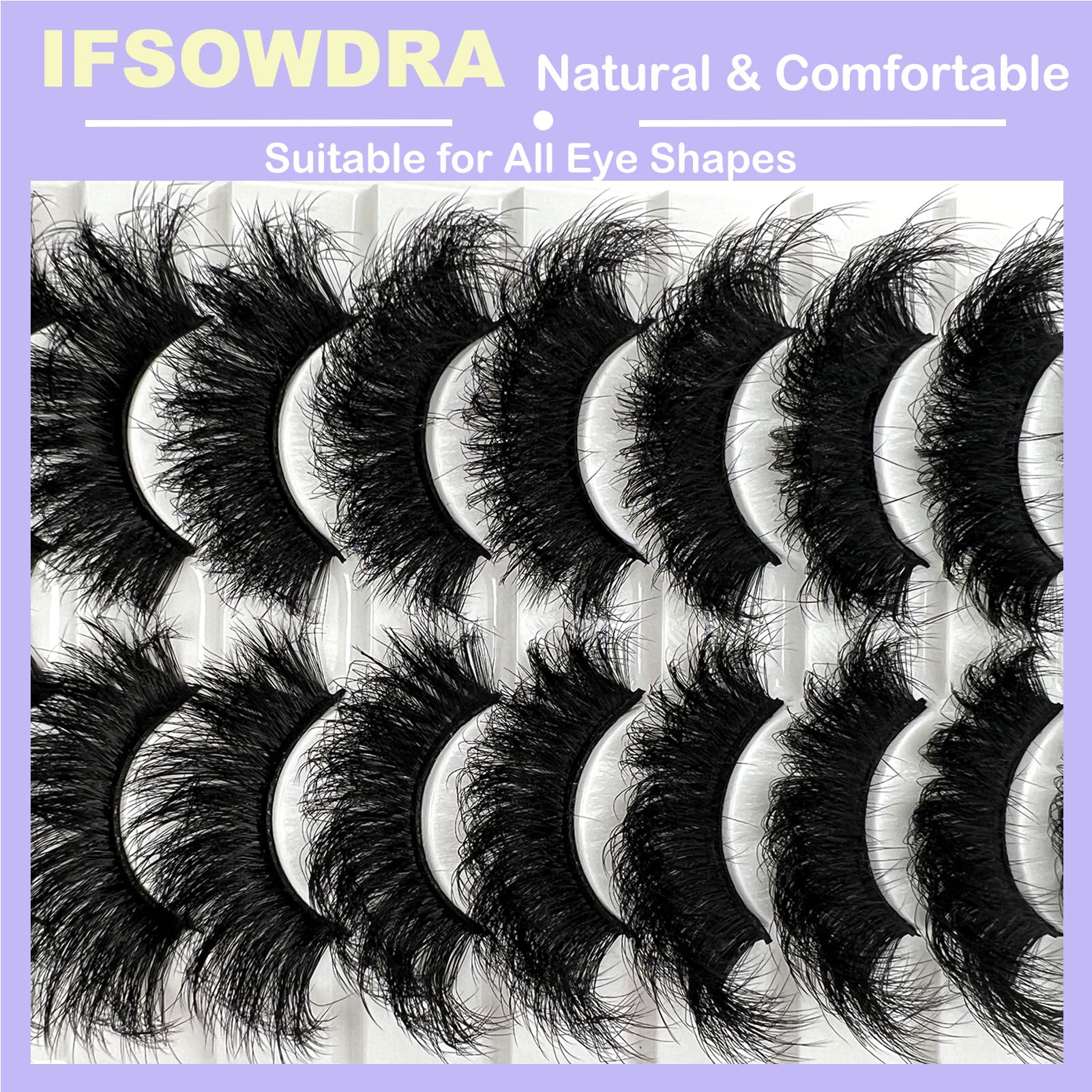 IFSOWDRA cils Mink, bande en coton fin pour une pose facile