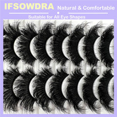 IFSOWDRA cils Mink, bande en coton fin pour une pose facile