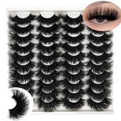 IFSOWDRA cils Mink Doux et Épais 20mm, volume 3D pour un regard profond