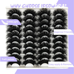 IFSOWDRA cils Mink Pack 20 paires Cat Eye pour un style marqué