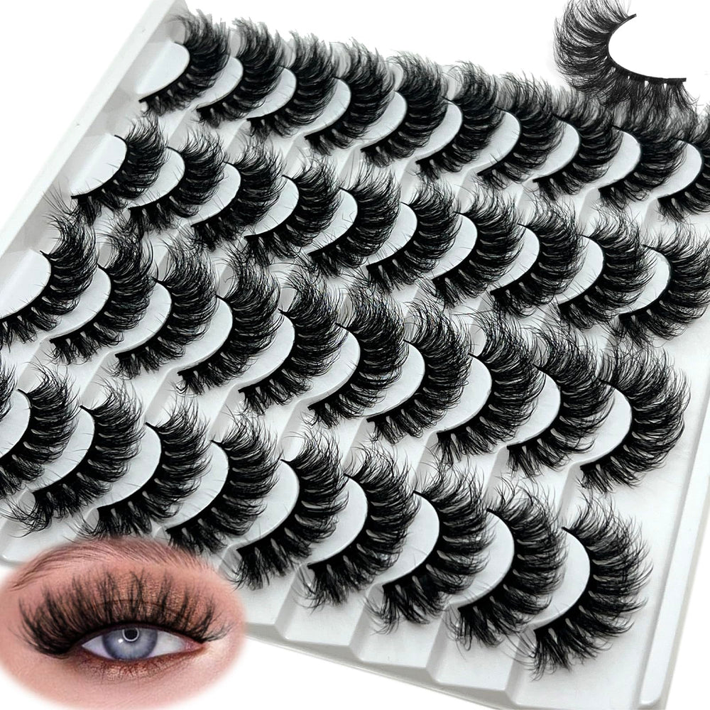 IFSOWDRA cils mink fins et epars pour oeil-de-chat 18 mm, courbe D