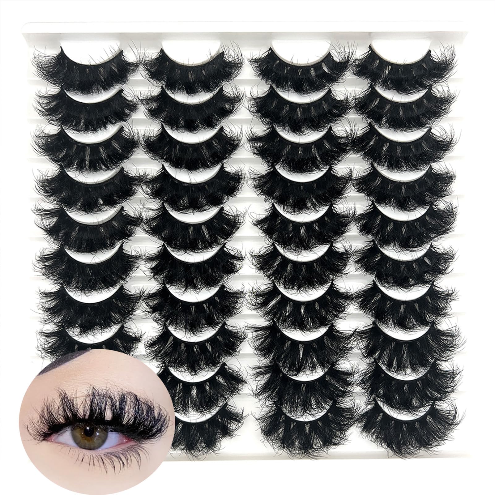 Cils IFSOWDRA vison 8D duveteux 20 mm pour regard naturel