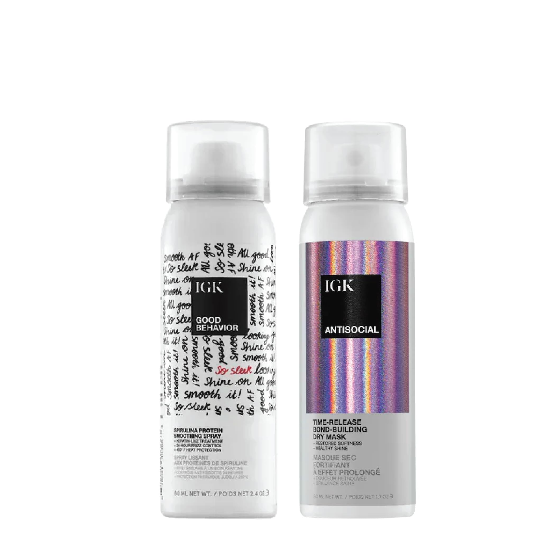 IGK Antisocial masque nuit : soin intensif pour cheveux secs et abîmés.