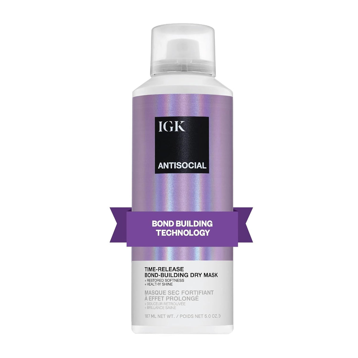 IGK Antisocial texture crème: masque sec pour cheveux secs, démêlage facilité