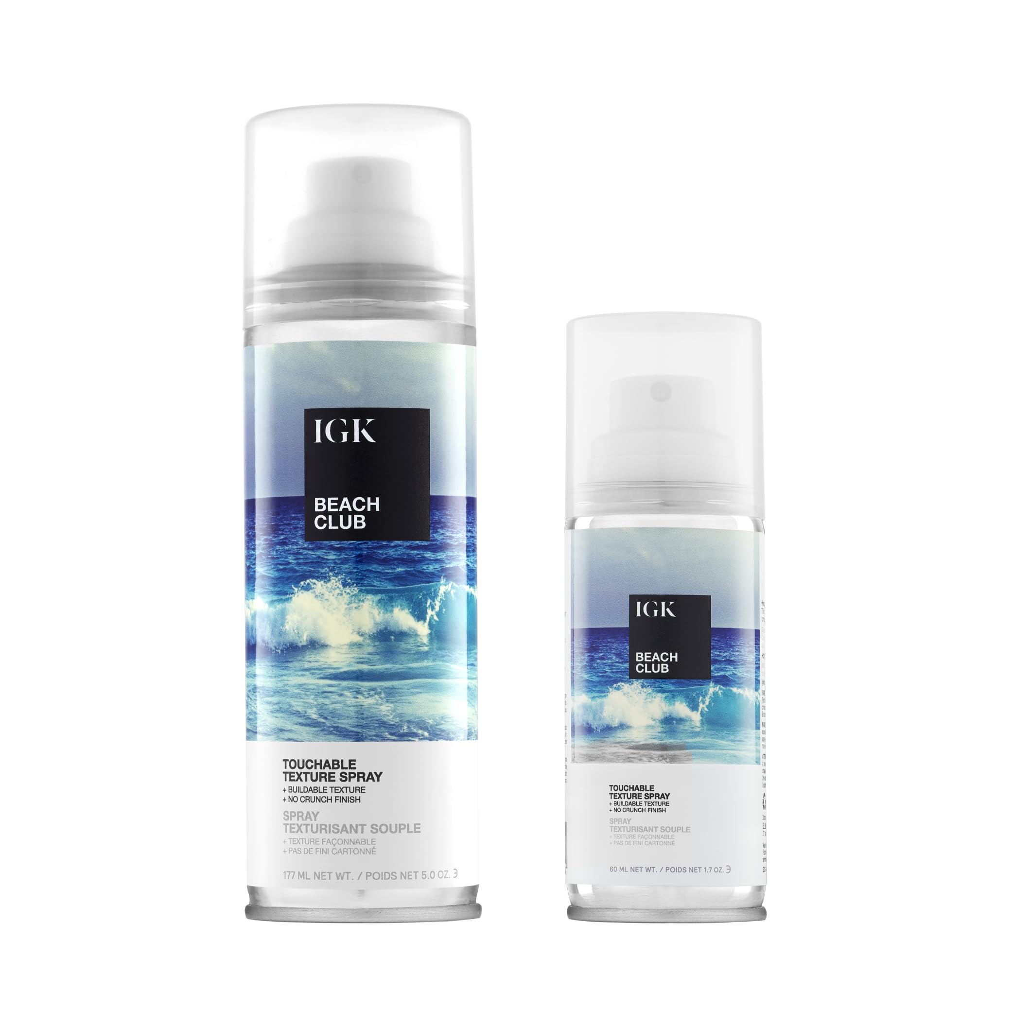IGK Beach Club: bouteille-spray pour texture légère et tenue naturelle.