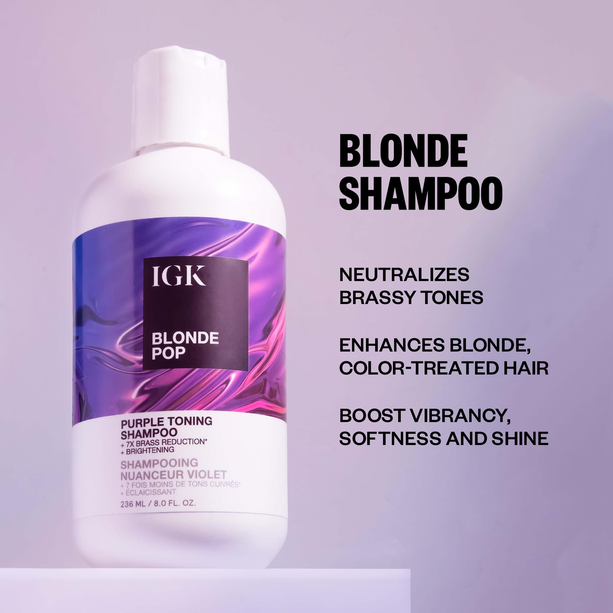 IGK Blonde Pop Shampoo – reflets blond lumineux et douceur renforcée